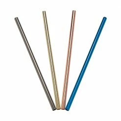 Gefu Lurch - Trinkhalme EDS 4er Set Mit Reinigungsbürste