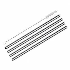 Cilio - Trinkhalme STEEL GRANDE, Gerade 4 Stk.