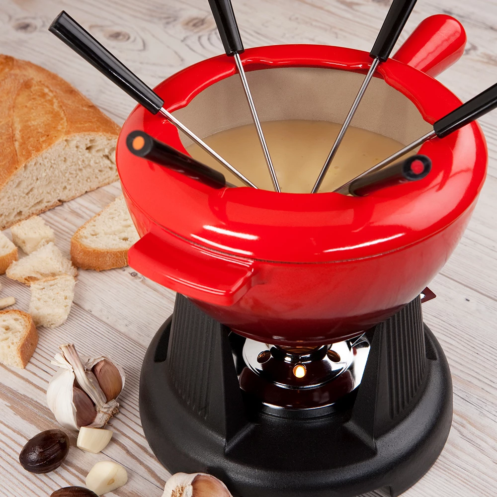 Le Creuset - Käsefondue-Set - Ofenrot 3 Le Creuset - Käsefondue-Set - Ofenrot – Bild 3