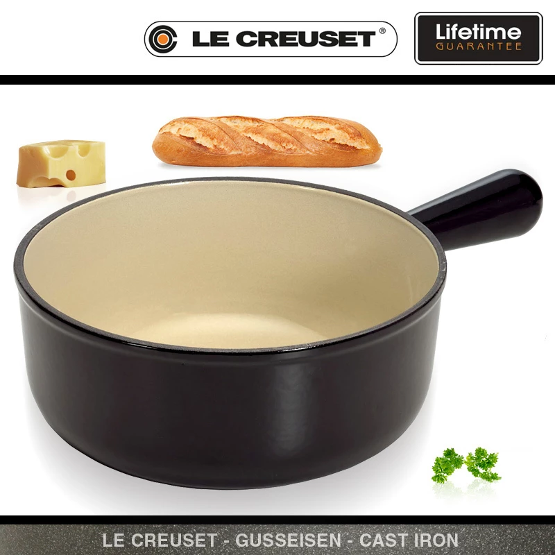 Le Creuset - Caquelon 22 Cm - Schwarz 2 Le Creuset - Caquelon 22 Cm - Schwarz – Bild 2
