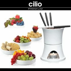 Cilio - Schokoladen-Fondue-Set 10-teilig