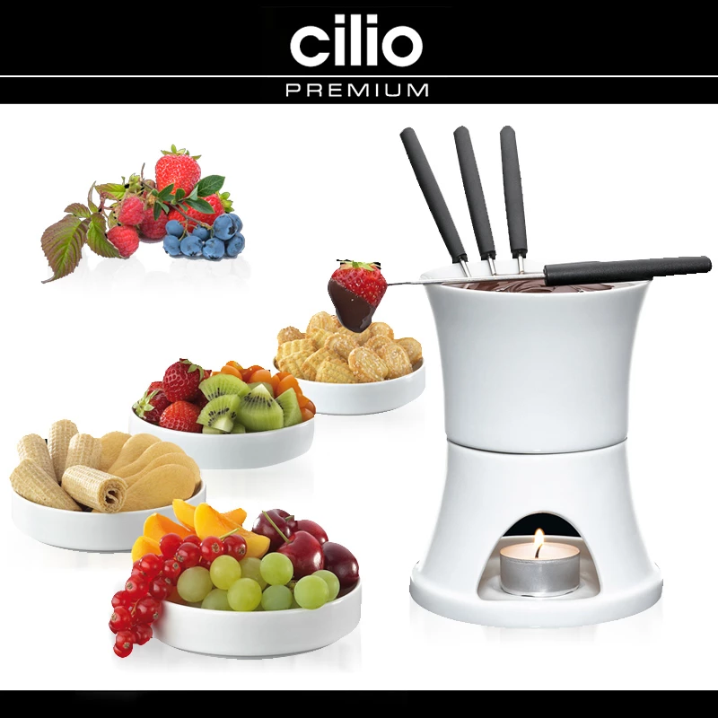 Cilio - Schokoladen-Fondue-Set 10-teilig 1 Cilio - Schokoladen-Fondue-Set 10-teilig
