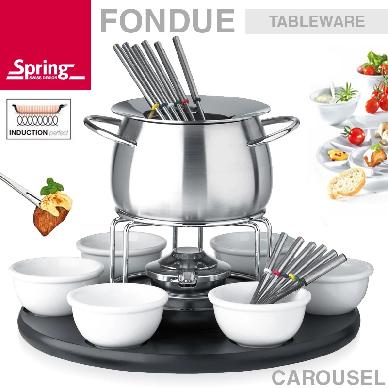Spring - Carousel - Fondue-Garnitur Schwarz 22-teilig 1 Spring - Carousel - Fondue-Garnitur Schwarz 22-teilig