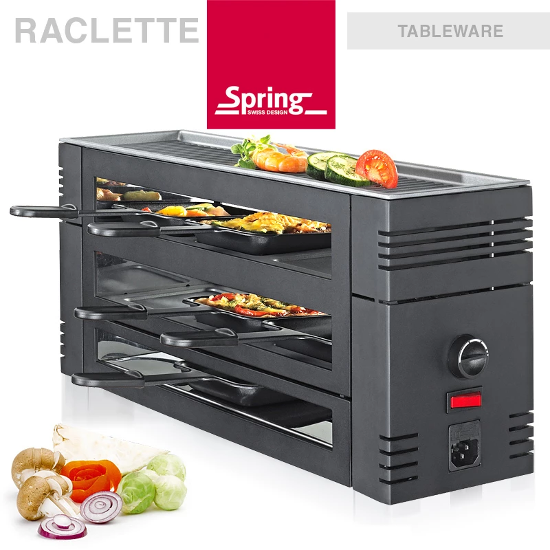 Spring - Pizza Raclette 6 - Schwarz 1 Spring - Pizza Raclette 6 - Schwarz