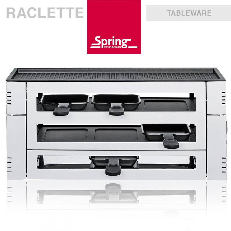Spring - Pizza Raclette 6 - Schwarz 2 Spring - Pizza Raclette 6 - Schwarz – Bild 2