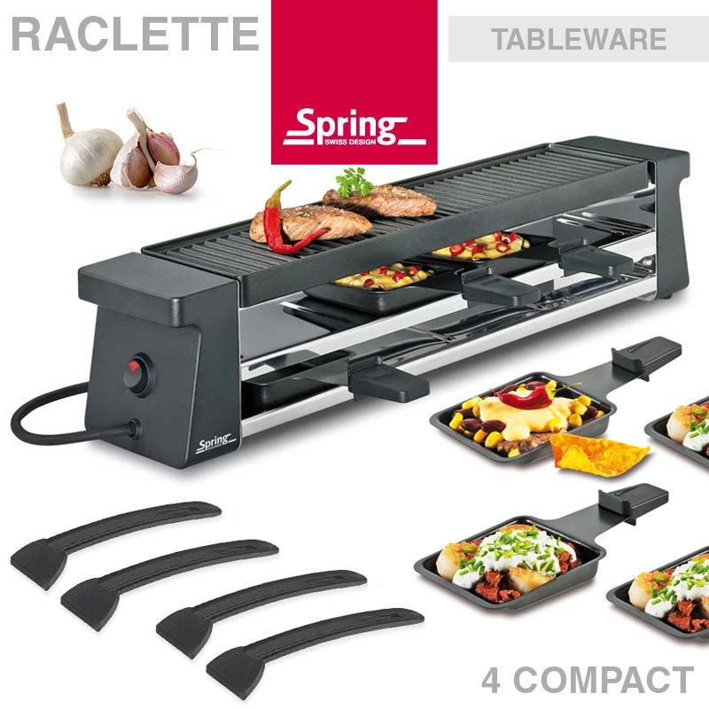 Spring - Raclette 4 Compact - Schwarz 1 Spring - Raclette 4 Compact - Schwarz