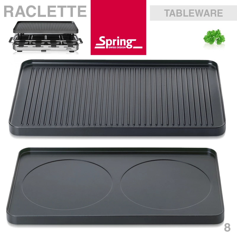 Spring - Raclette 8 - Alu-Grillplatte 1 Spring - Raclette 8 - Alu-Grillplatte