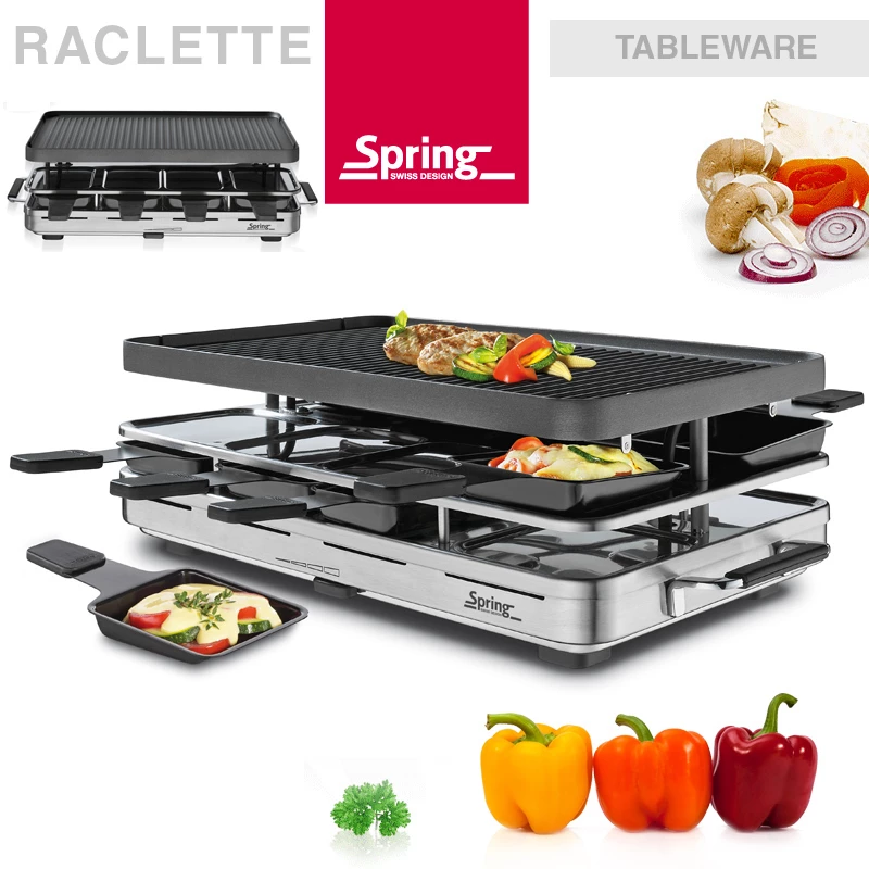 Spring - Raclette 8 - Alu-Grillplatte 2 Spring - Raclette 8 - Alu-Grillplatte – Bild 2
