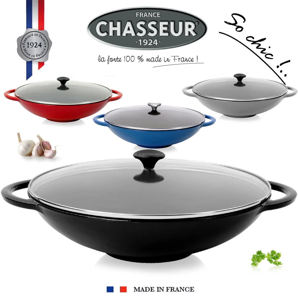 Chasseur - Wok Mit Glasdeckel - 37 Cm 1 Chasseur - Wok Mit Glasdeckel - 37 Cm