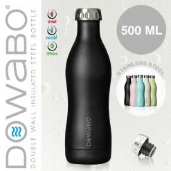 Dowabo - Doppelwandige Isolierflasche - Black Sun 500 Ml