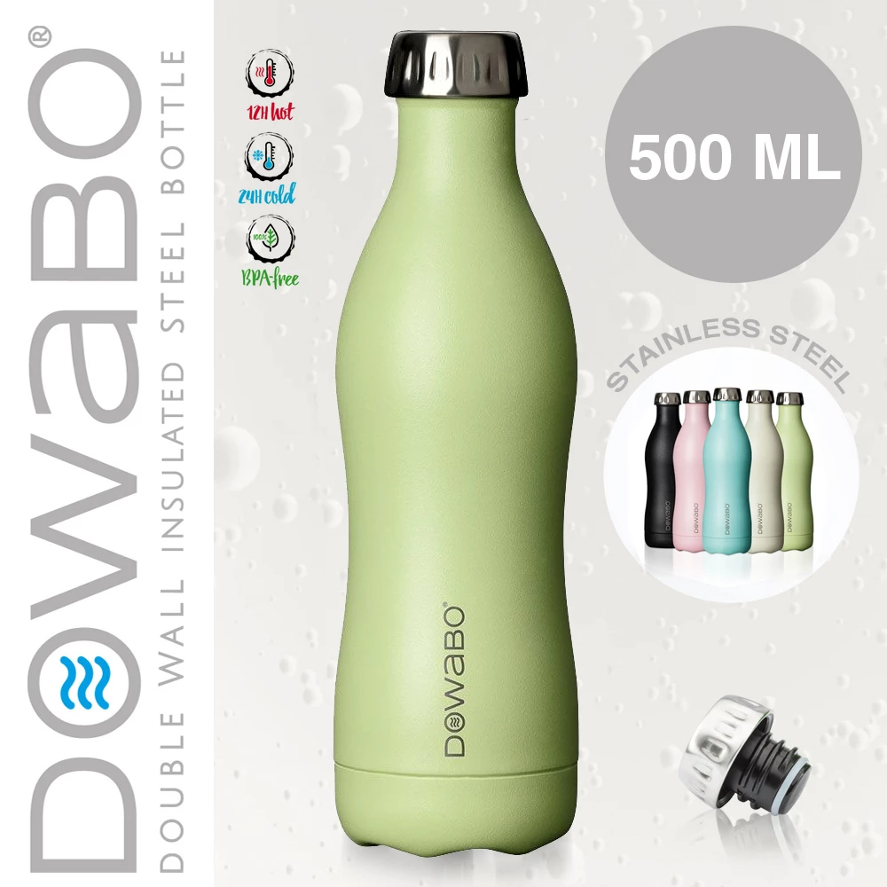 Dowabo - Doppelwandige Isolierflasche - Grasshopper 500 Ml 1 Dowabo - Doppelwandige Isolierflasche - Grasshopper 500 Ml