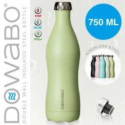 Dowabo - Doppelwandige Isolierflasche - Grasshopper 750 Ml