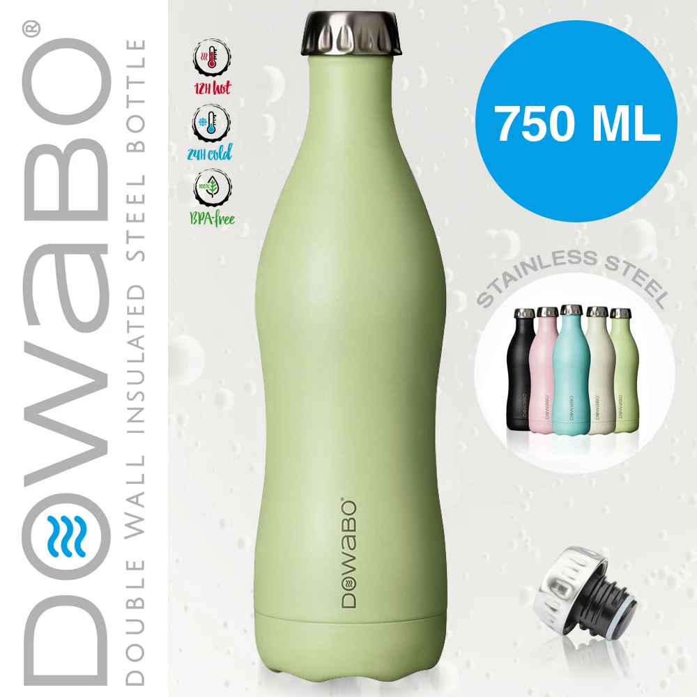 Dowabo - Doppelwandige Isolierflasche - Grasshopper 750 Ml 1 Dowabo - Doppelwandige Isolierflasche - Grasshopper 750 Ml